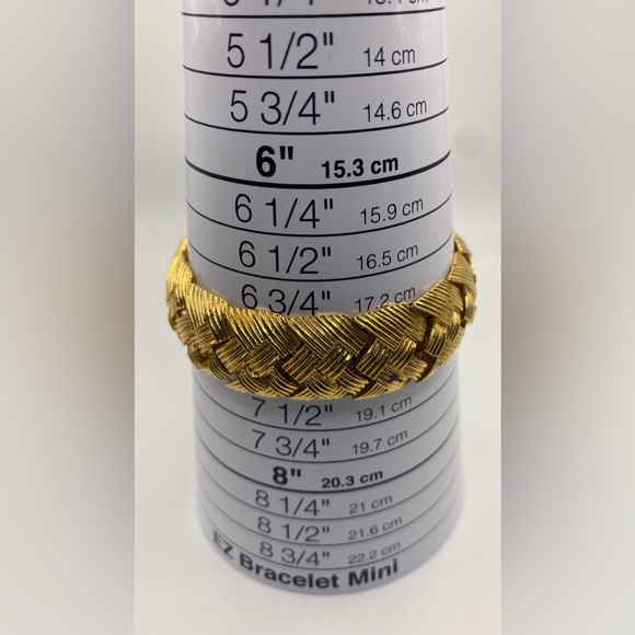 Napier Gold Tone Woven Chain Link Bracelet - Picture 7 of 8